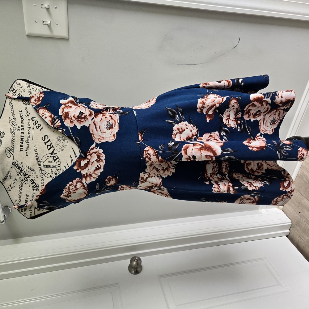 Floral Blue Mini Dress